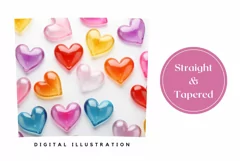 3d Crystal Heart Tumbler Design, Valentine's Day Sublimation Product Image 3