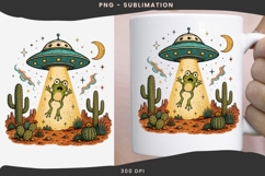UFO frog png design for T-shirts Product Image 3