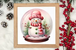 Snowman In Snow Globe Clipart Sublimation, Christmas SVG Product Image 3