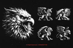 10 Bundle Dark Art Griffin Monster Eagle Majestic Mythical Product Image 5