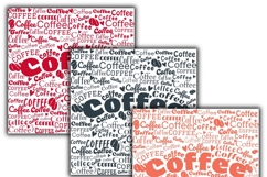 coffee digital papers, Coffee pattern, Coffee background Product Image 2