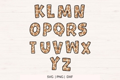 Giraffe Print Alphabet SVG | Animal Letters Product Image 3