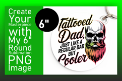 Vibrant Round Design Keychain Template , Father&#039;s Day Product Image 1