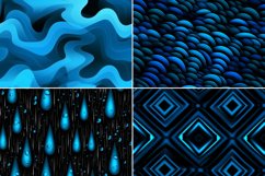 Blue and Black Digital Paper Bundle, Craft Paper Product Image 3