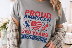 Proud American 250 Years Svg, USA 250th Anniversary Svg. Product Image 4