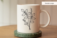 December Birth Flower Bouquet SVG - Holly Product Image 3