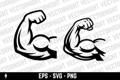 Vector logo of a flexing bicep and clenched fist Product Image 3