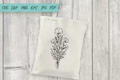 Floral bouquet svg, Wildflower svg, Flower svg Product Image 4