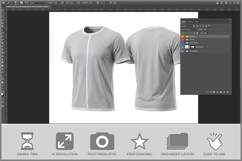 T-shirts Front And Back Mockup Product Image 2