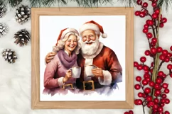 Christmas Purple Santa Claus Sublimation, Christmas PNG Product Image 3