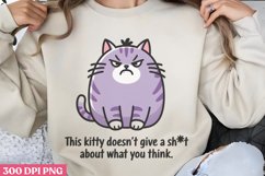 This Kitty Doesn&#039;t Give PNG, Funny Cat Sublimation PNG Product Image 3