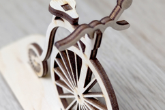 Circus Bicycle - laser cut file, SVG DXF file Product Image 3