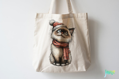 Whimsical Christmas Cats Clipart Product Image 3