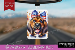 Bloodhound Dog Air Freshener PNG Patriotic Dog PNG Product Image 1
