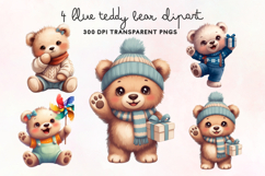 Blue Teddy Bear PNG Clipart Product Image 1