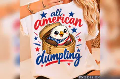 All American Dumpling Eagle PNG, Cute Patriotic Bald Eagle Product Image 5