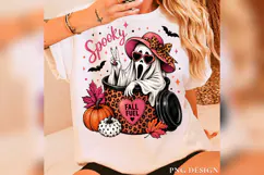 Spooky Fall Fuel Ghost PNG, Preppy Halloween Ghost, Leopard Product Image 2