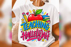 Teaching Hallelujah PNG, Christian Teacher Apple Design Product Image 3