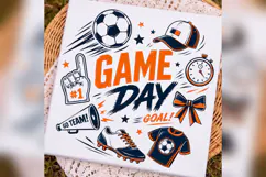Game Day Soccer PNG, Soccer Ball Sublimation, Go Team Sports Product Image 3