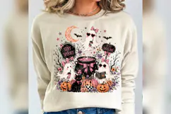 Stay Spooky Ghost PNG, Pink Coquette Halloween Design Product Image 1