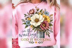 God Is Working PNG, Christian Floral Faith Design Product Image 3