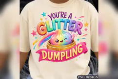 You’re a Glitter Dumpling PNG, Kawaii Rainbow Dumpling Product Image 2