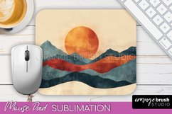 Boho Mouse Pad, Minimalist Landscape Mousepad Sublimation Product Image 1