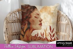 Boho Pillow Cover - Minimalist Landscape Pillow Sublimation Product Image 1