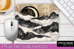 Boho Mouse Pad, Minimalist Landscape Mousepad Sublimation Product Image 1
