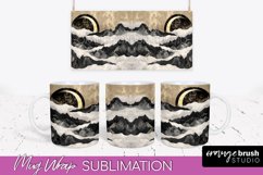 Boho Mug Wrap - Minimalist Landscape Mug Sublimation Design Product Image 1