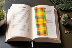 Rainbow Checkered Plaid PNG Bookmark Sublimation Designs Product Image 3