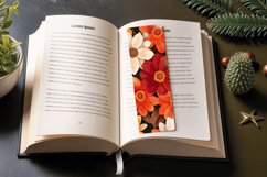 Fall Blooming Flowers PNG Bookmark Sublimation Designs Product Image 3