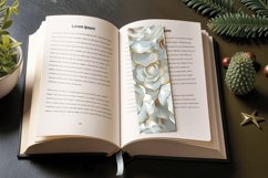 3D White Rose Gold PNG Bookmark Sublimation Des Product Image 3