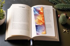 Pastel Alcohol Ink Marble PNG Bookmark Sublimation Designs Product Image 3