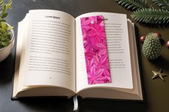 Pink Striped Flowers PNG Bookmark Sublimation Designs Product Image 3