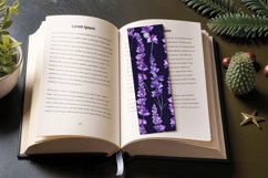 Purple Lavender Flowers PNG Bookmark Sublimation Des Product Image 3