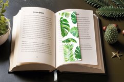 Watercolor Tropical Leaves PNG Bookmark Sublimation Designs Product Image 3