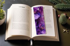 Orchid Alcohol Ink Flowers Paper PNG Bookmark Sublimation De Product Image 3