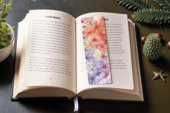 Delicate Rainbow Blossoms PNG Bookmark Sublimation Designs Product Image 3