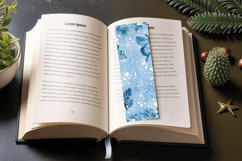 Winter Blue Butterfly PNG Bookmark Sublimation Designs Product Image 3