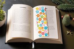 Cute Rainbow Flowers PNG Bookmark Sublimation Designs Product Image 3