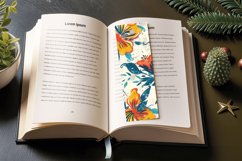 Grunge Painted Floral PNG Bookmark Sublimation Designs Product Image 3