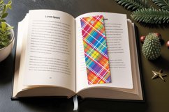 Rainbow Plaid PNG Bookmark Sublimation Designs Product Image 3