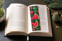 Watermelon plaid PNG Bookmark Sublimation Design Product Image 3