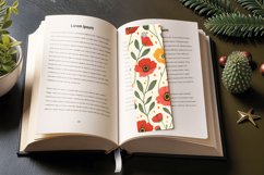 Cute Poppy Flowers PNG Bookmark Sublimation Designs Product Image 3