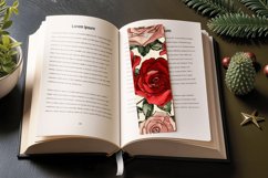 Roses Embroidery Flowers PNG Bookmark Sublimation Designs Product Image 3