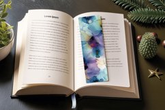 Watercolor Pastel Alcohol Ink Flowers PNG Bookmark Sublimati Product Image 3