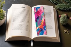 Colorful Paint Smudges PNG Bookmark Sublimation Design Product Image 3