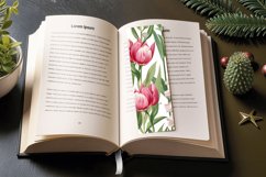 Tulip and Foxglove PNG Bookmark Sublimation Design Product Image 3