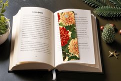 Vintage Dahlia Flowers PNG Bookmark Sublimation Designs Product Image 3